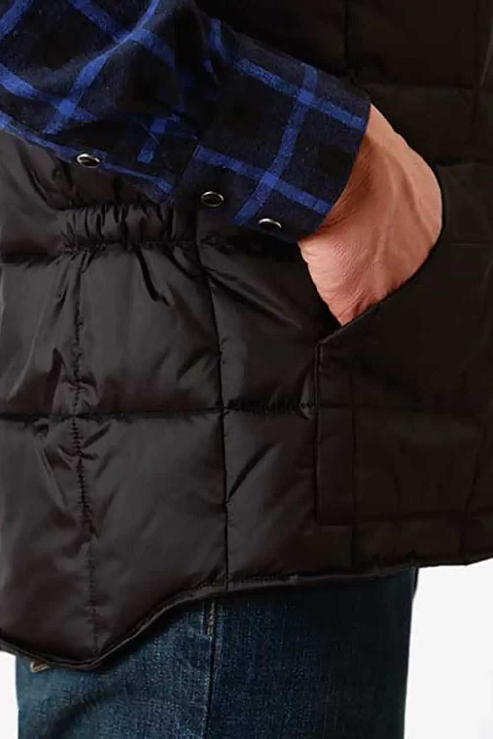 Roper 1473 Quilted Vest (Black) - Men's Vest (Closeout)