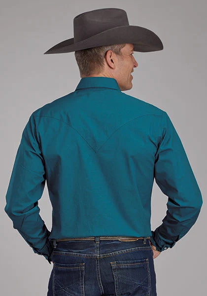 Roper 2221 Solid (Teal) - Men's Western Shirt