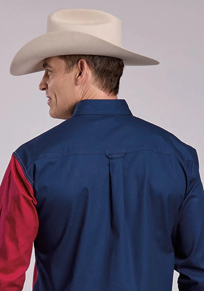 Roper Pieced Texas Flag (Multi) - Men's Western Shirt