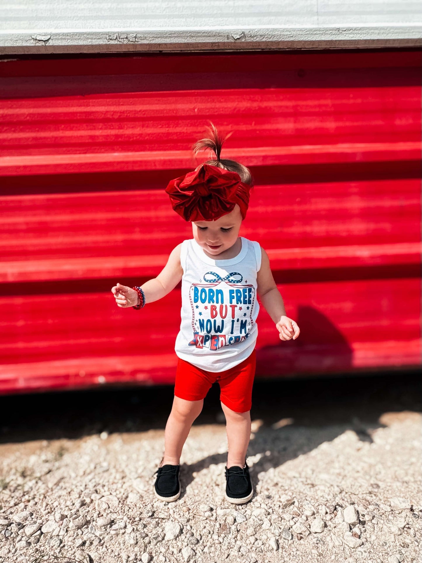 Red Bamboo Biker Shorts (FINAL SALE)