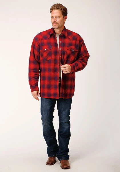 Roper 1637 Flannel (Red) - Men's Shirt Jacket