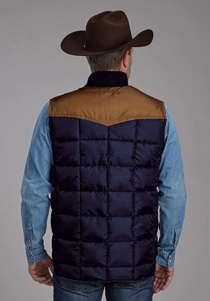Roper 1473 Poly Filled (Brown/Navy) - Men's Vest