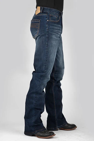 Tin Haul 421 Regular Joe Stretch Deco Pockets (Dark Wash) - Men's Bootcut Jeans