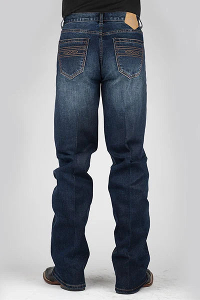 Tin Haul 421 Regular Joe Stretch Deco Pockets (Dark Wash) - Men's Bootcut Jeans