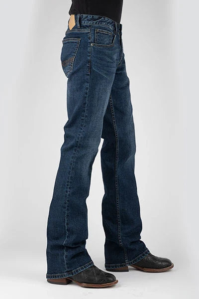 Tin Haul 1661 Jagger Stretch Fit (Dark Wash) - Men's Bootcut Jeans