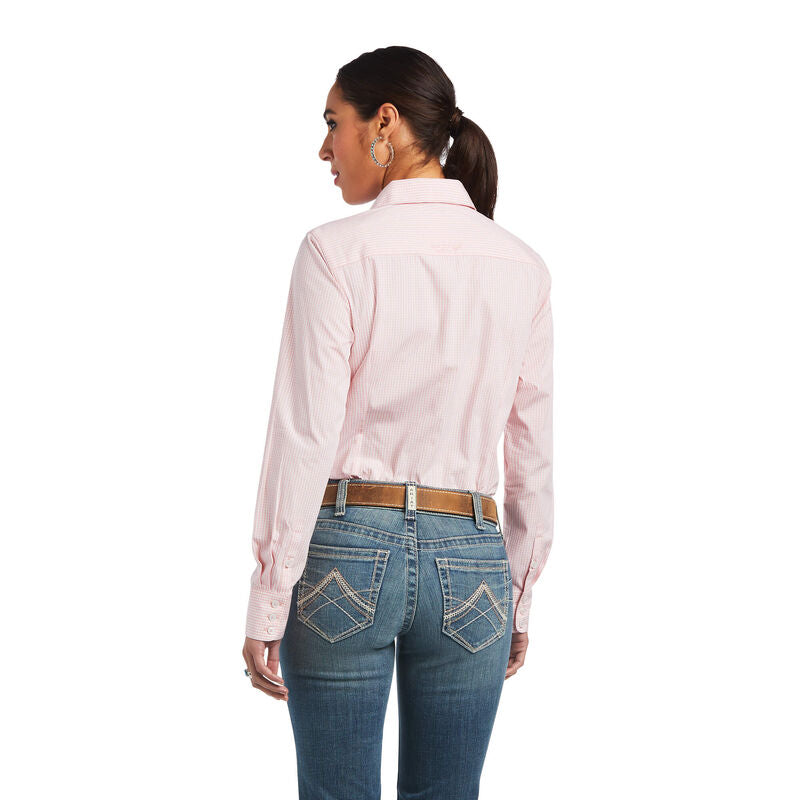 Kirby Stretch Shirt- Bridal Rose