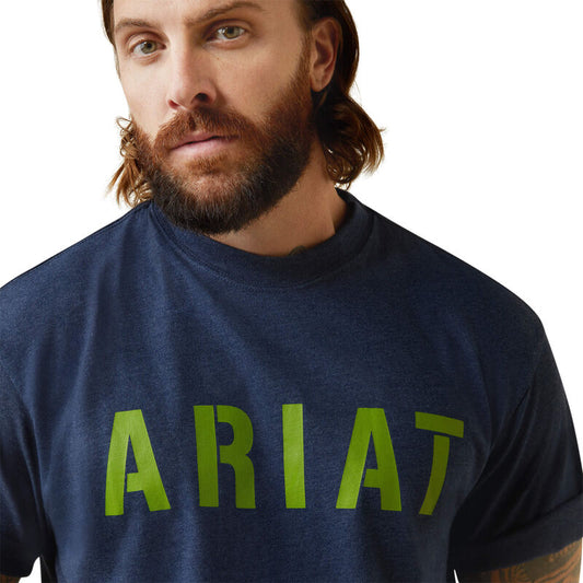 Rebar Cotton Strong Block-NAVY HEATHER/LIME