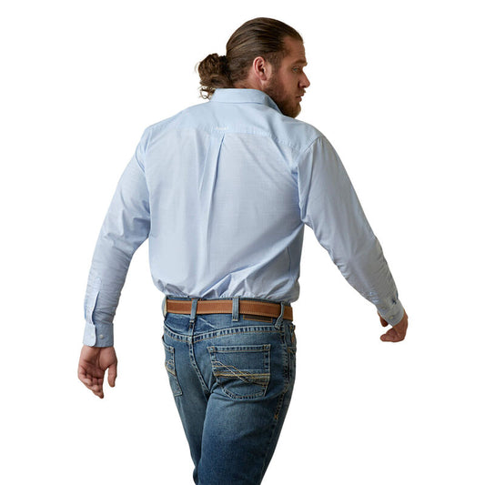 Solid Slub Classic Fit Shirt-CHAMBREY BLUE