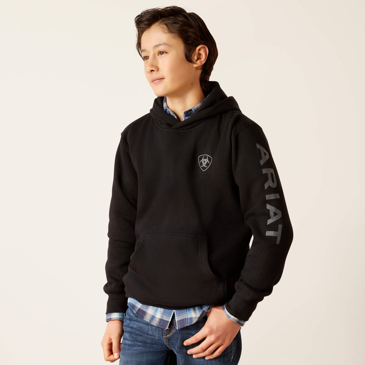 Ariat Youth Black Logo Hoodie