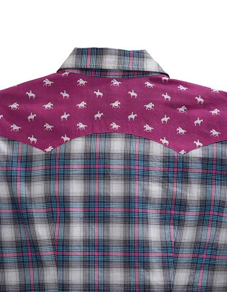 Tin Haul 00167 Star Ombre Plaid (Blue) - Women's Western Shirt