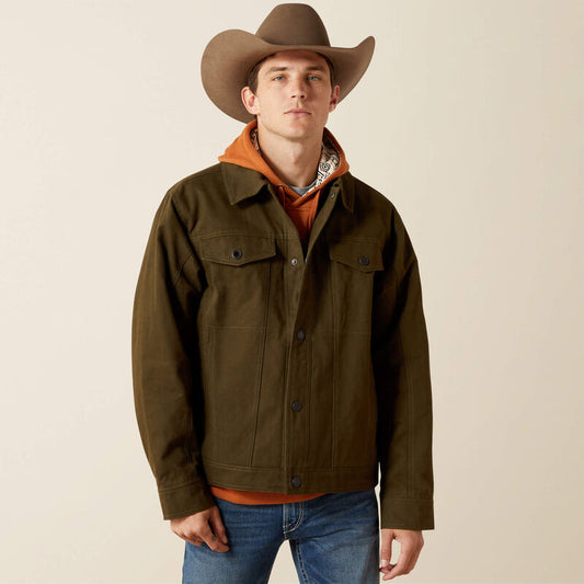 Ariat Men's Dark Green Canvas Rancher Jacket