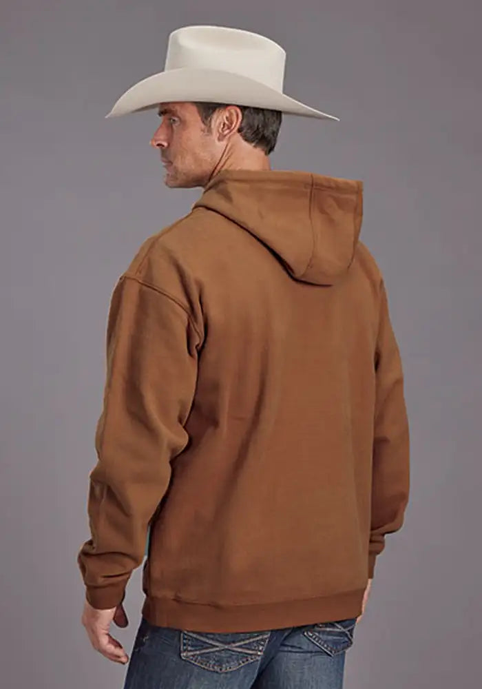 Stetson Horse rider and Stars (Orange) - Men's Hoodie Sweatshirt