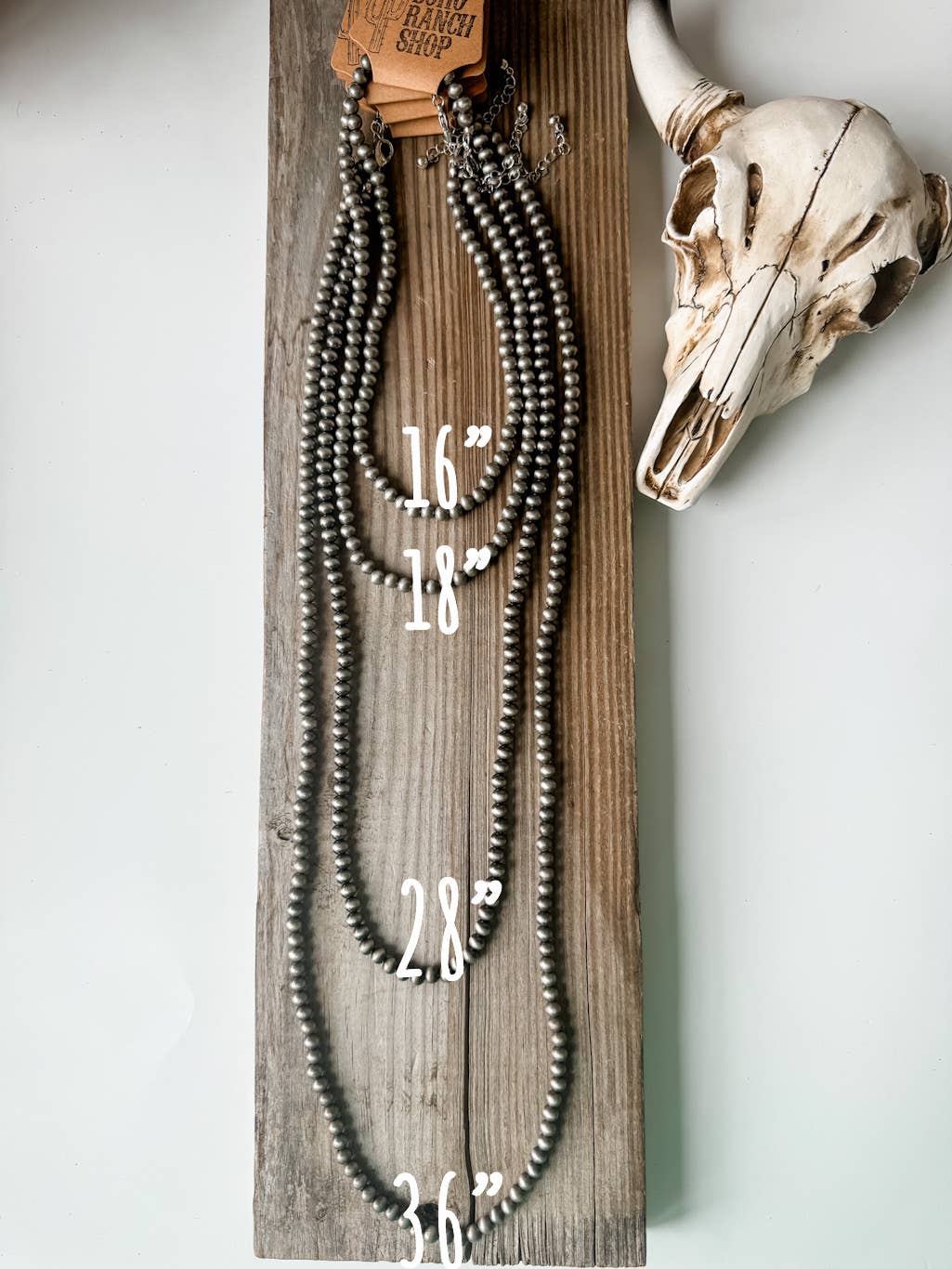 Western Bead Necklace 16” 18” 28” 36”