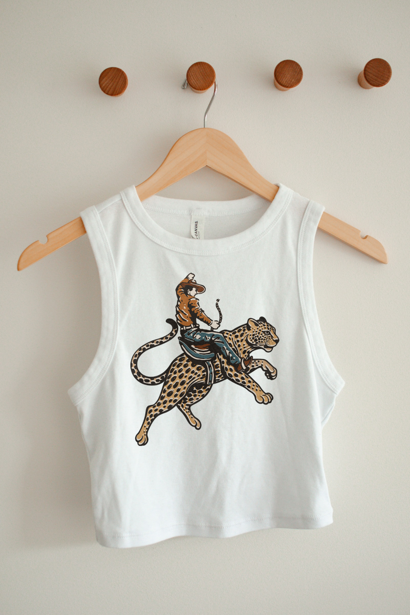 Cowboy Jaguar Cropped Tank