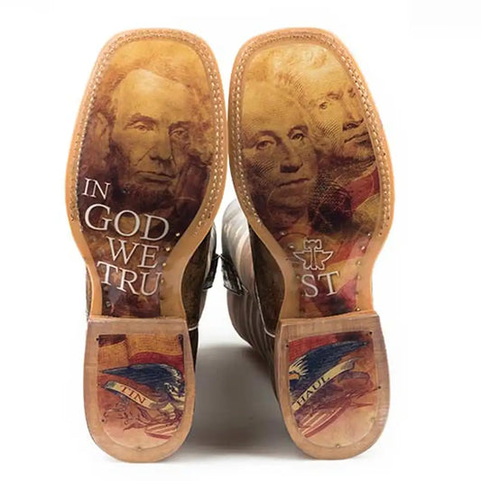 Tin Haul Land Of The Free/Presidential - Men's Leather Cowboy Boot