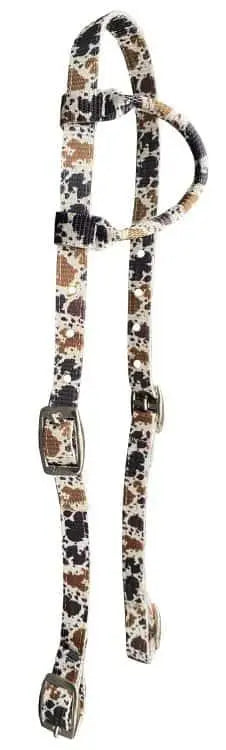 Cowhide/Cow Print Nylon One Ear Headstall