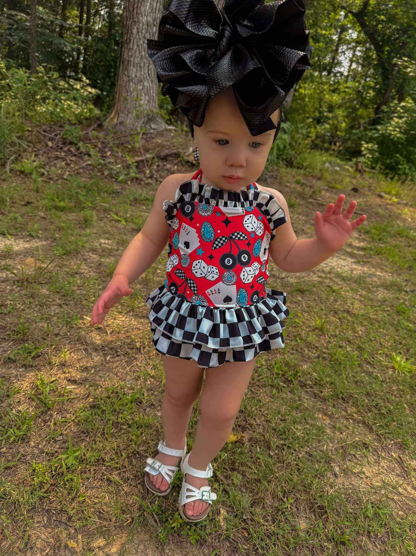 Cowgirl Luck Ruffled Swim Suit (FINAL SALE)