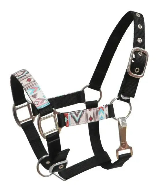 PONY Halter with Navajo print overlay