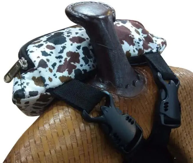 Cow Print Insulated Nylon Saddle Pouch
