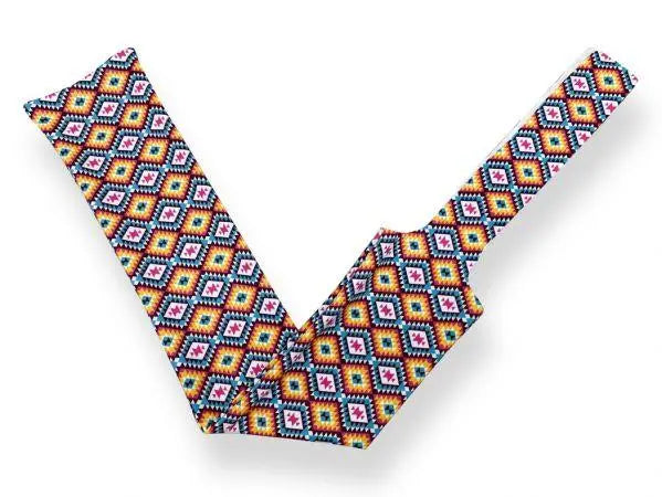 Pink Aztec Lycra printed slip on tail bag