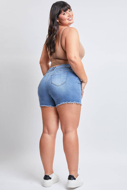 Junior Plus WannaBettaButt High-Rise Fray Short