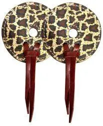 Leather bit guards with snakeskin design