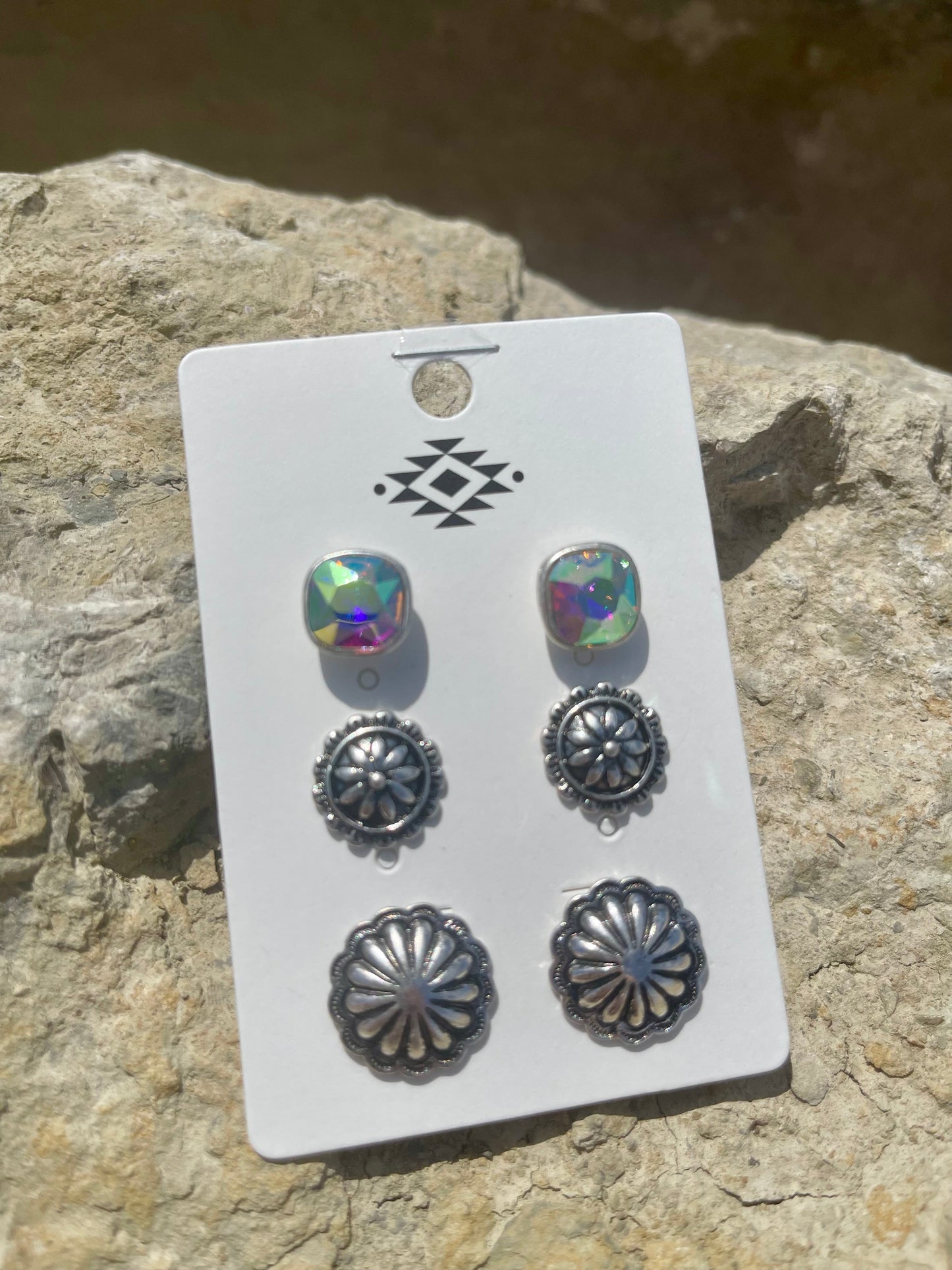 Concho Stud Earrings