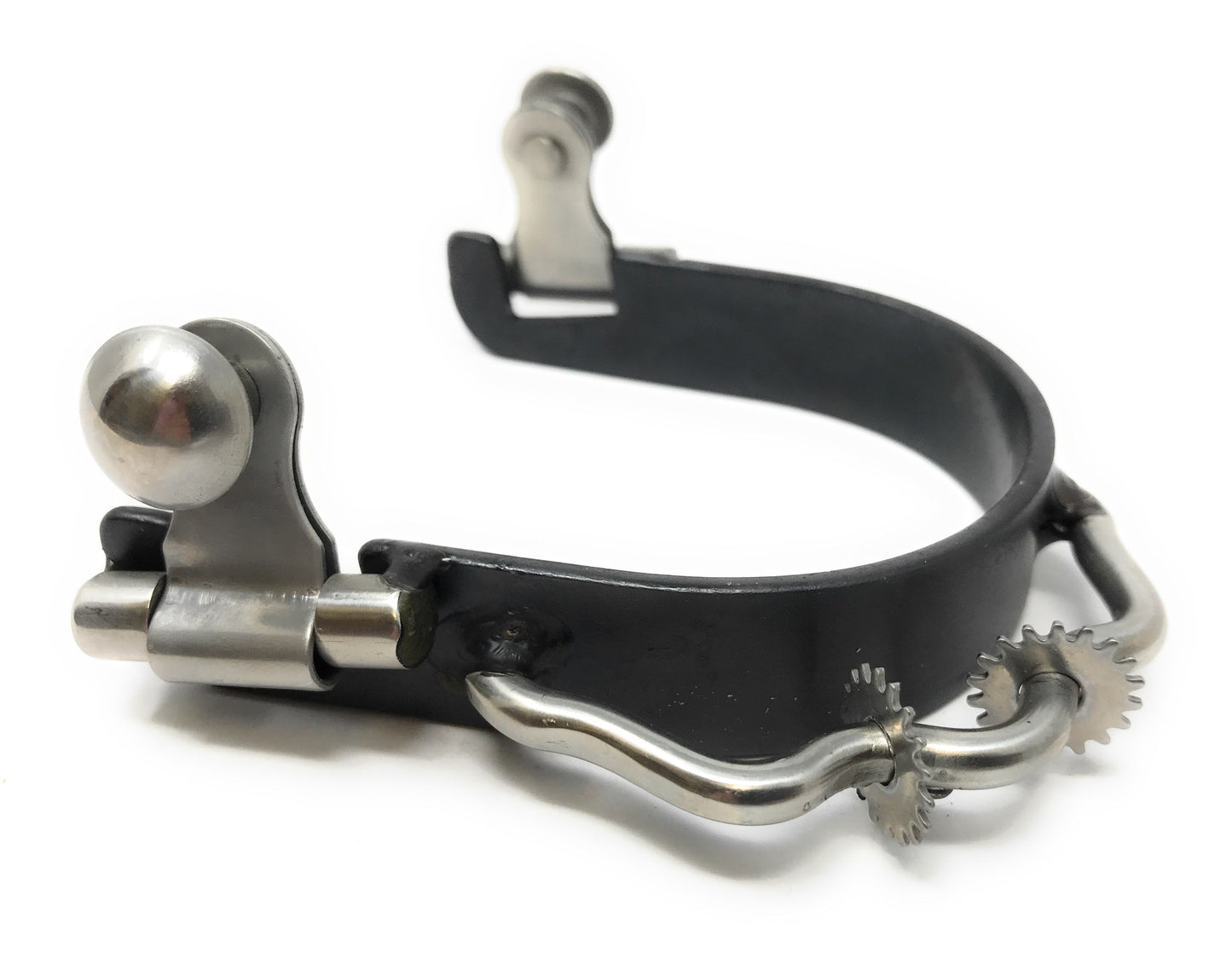 AJ Tack Ladies Black Bumper Spurs with Rowels