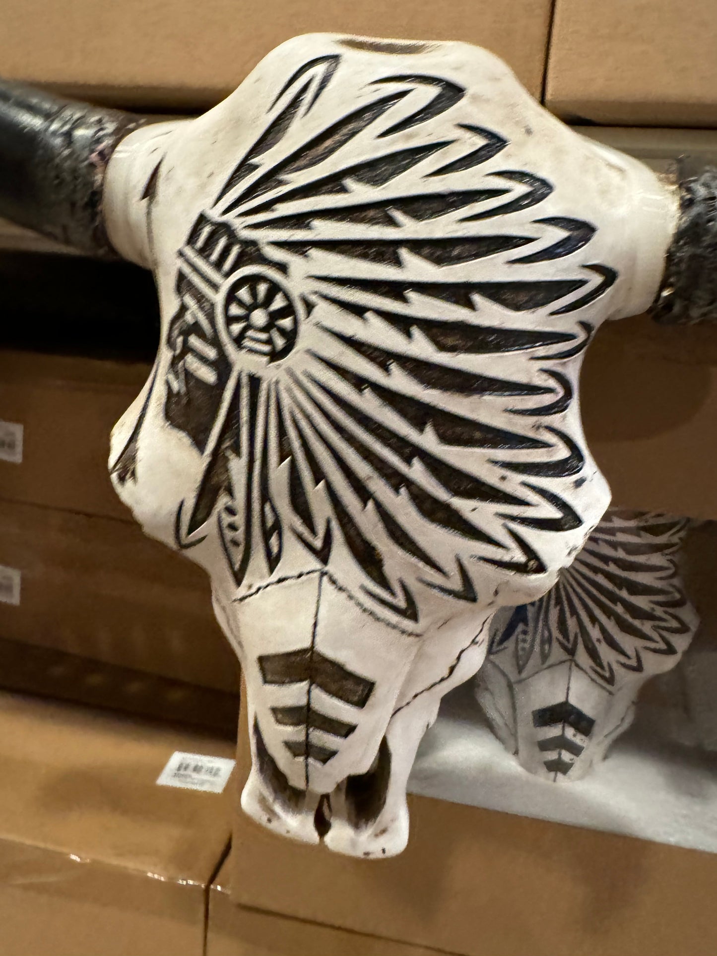 Native Chief Headdress Cowskull Wall Decor