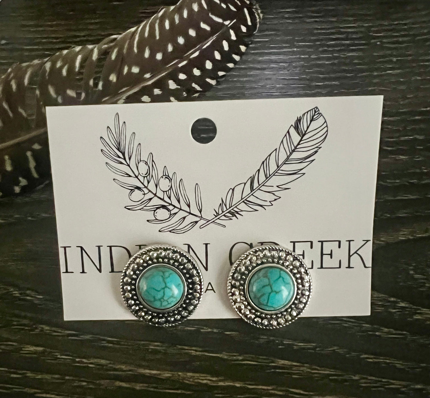 Turquoise Western Earrings-0121