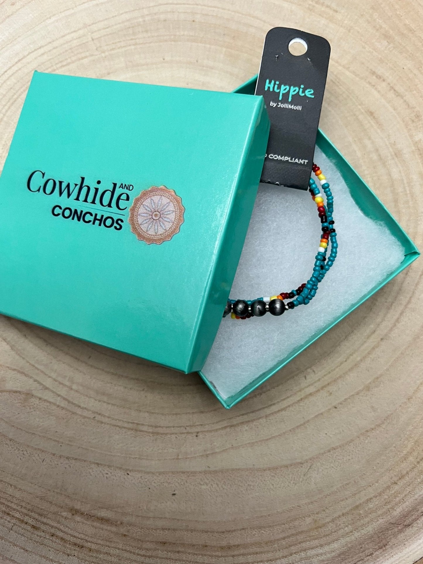 3 for 1 set of Seed Bead with Faux Navajo Pearl Stretch Bracelets - Turquoise