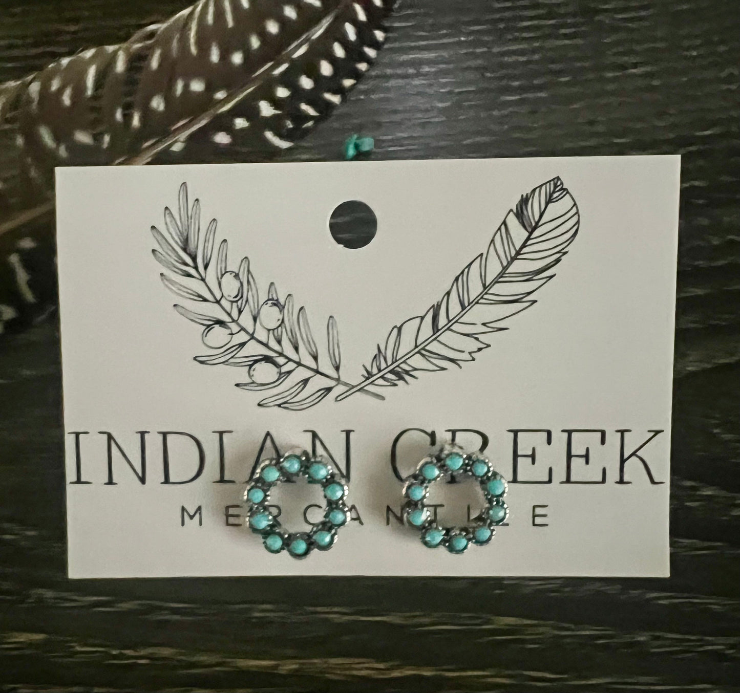 Round Turquoise Earrings