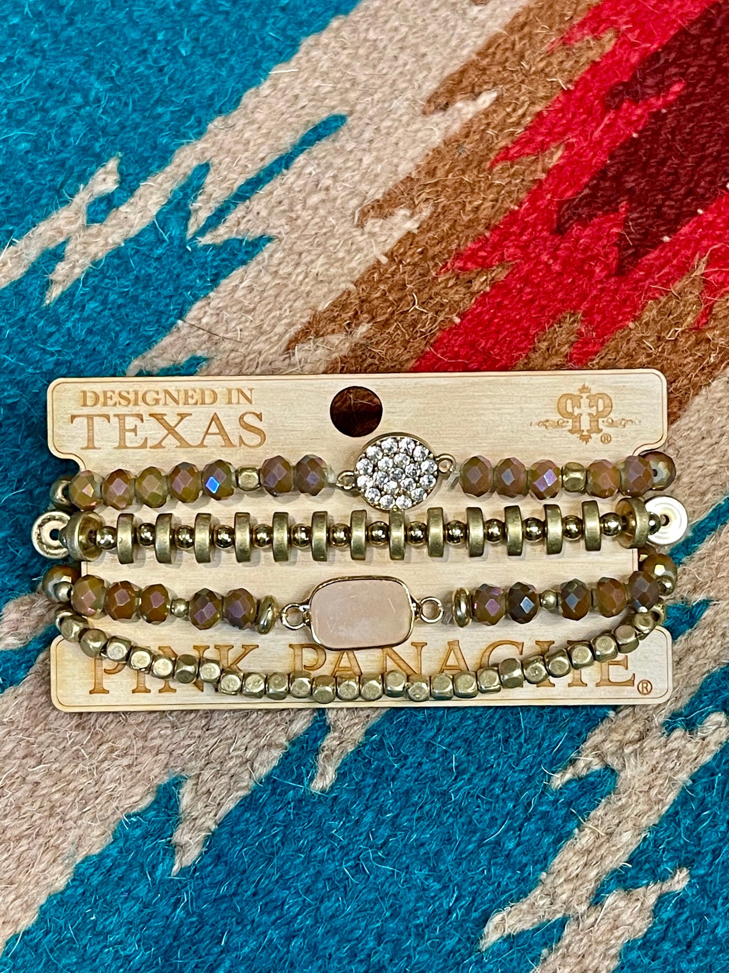 Dusty Purple Gold Bracelet Set