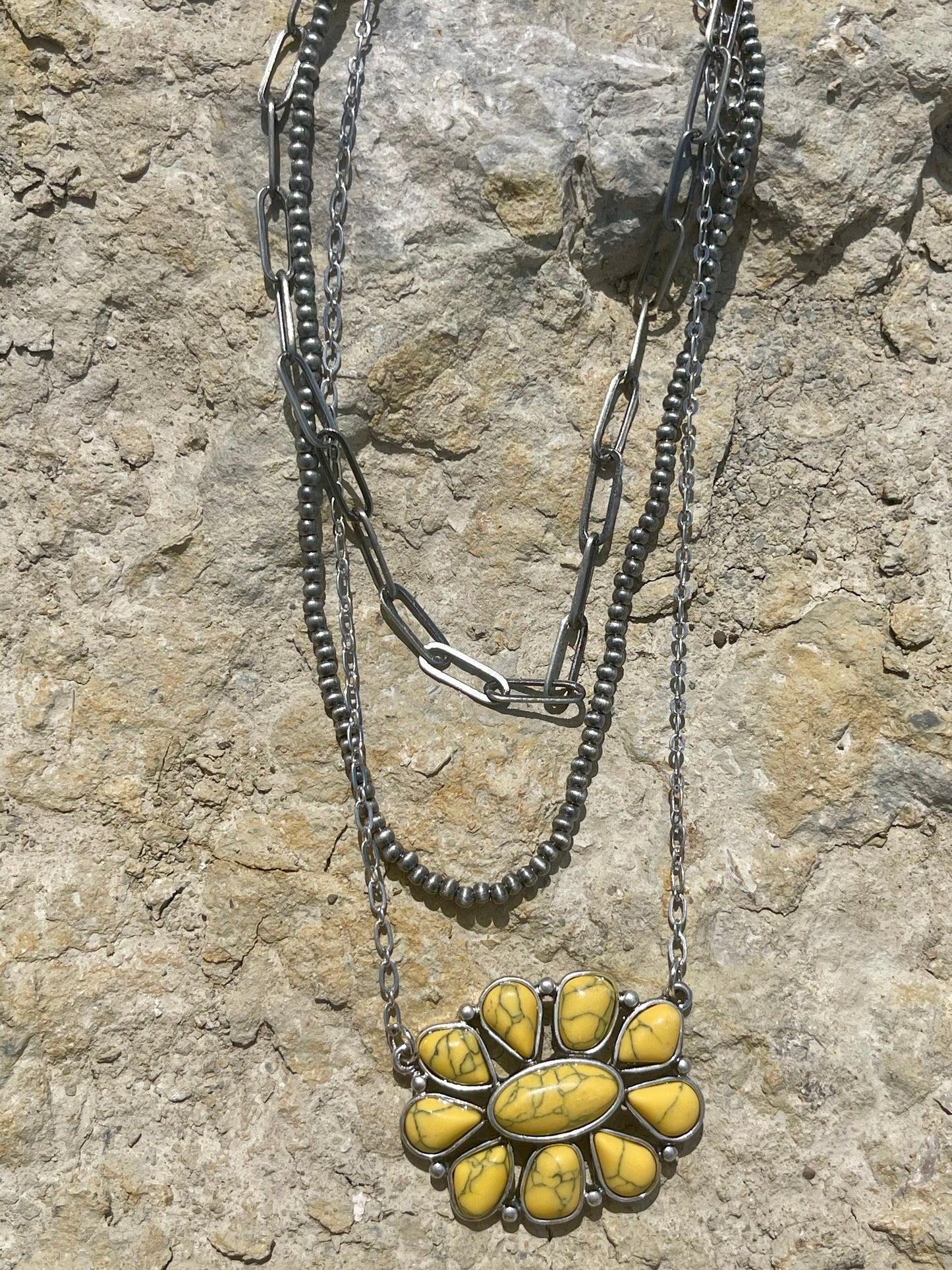 Yellow Stone Necklace