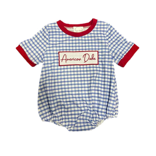 Smocked American dude romper