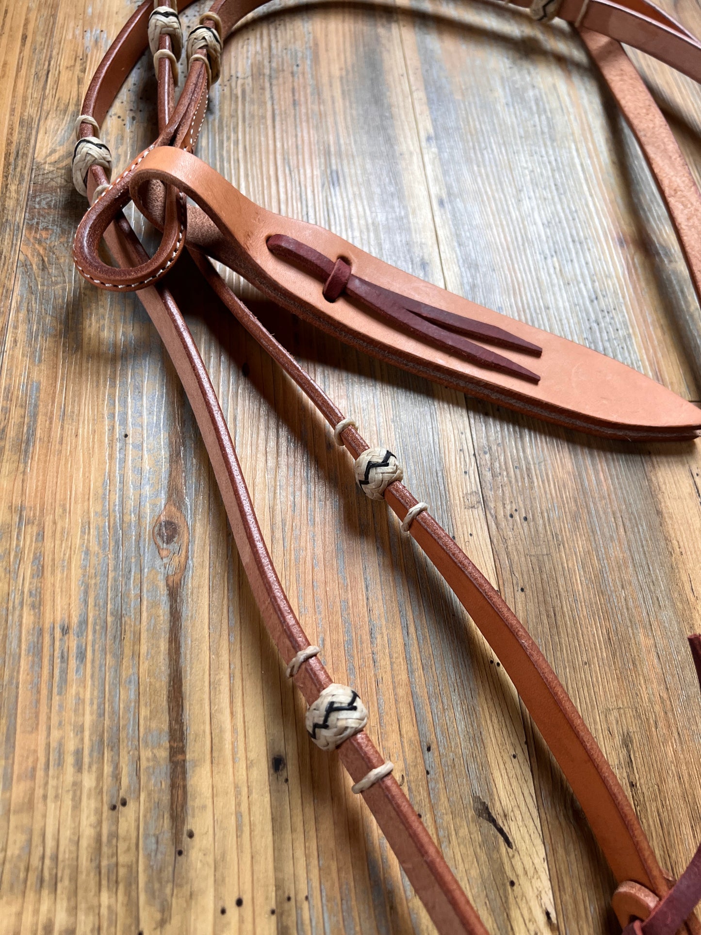 8' Flat Leather Romal Reins