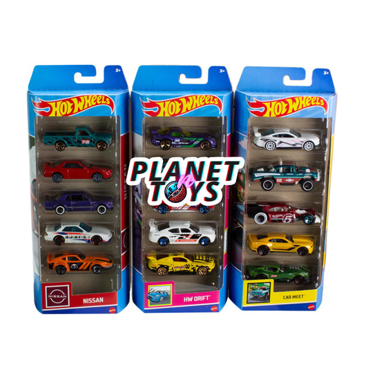 Hot Wheels / matchbox 5-cars Pack Assorted (Nissan, F1, Fast & Furious, Nightburnerz, Motor Show, & More)