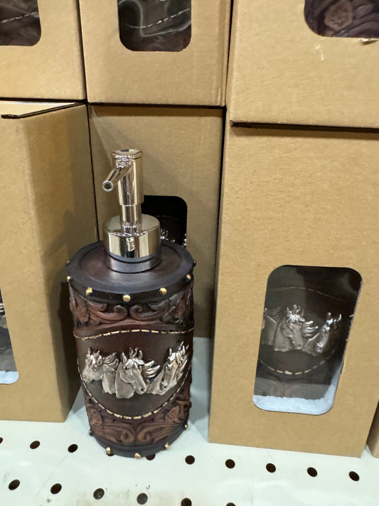 Horse Medallion Soap Pump