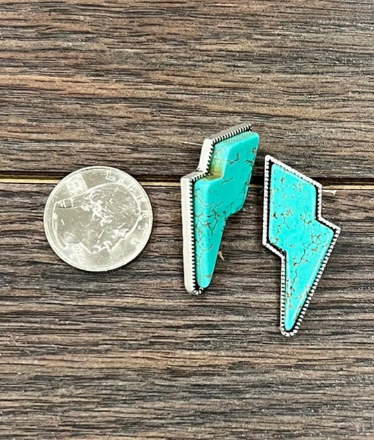 723981, Bolt Turquoise Stud Earrings