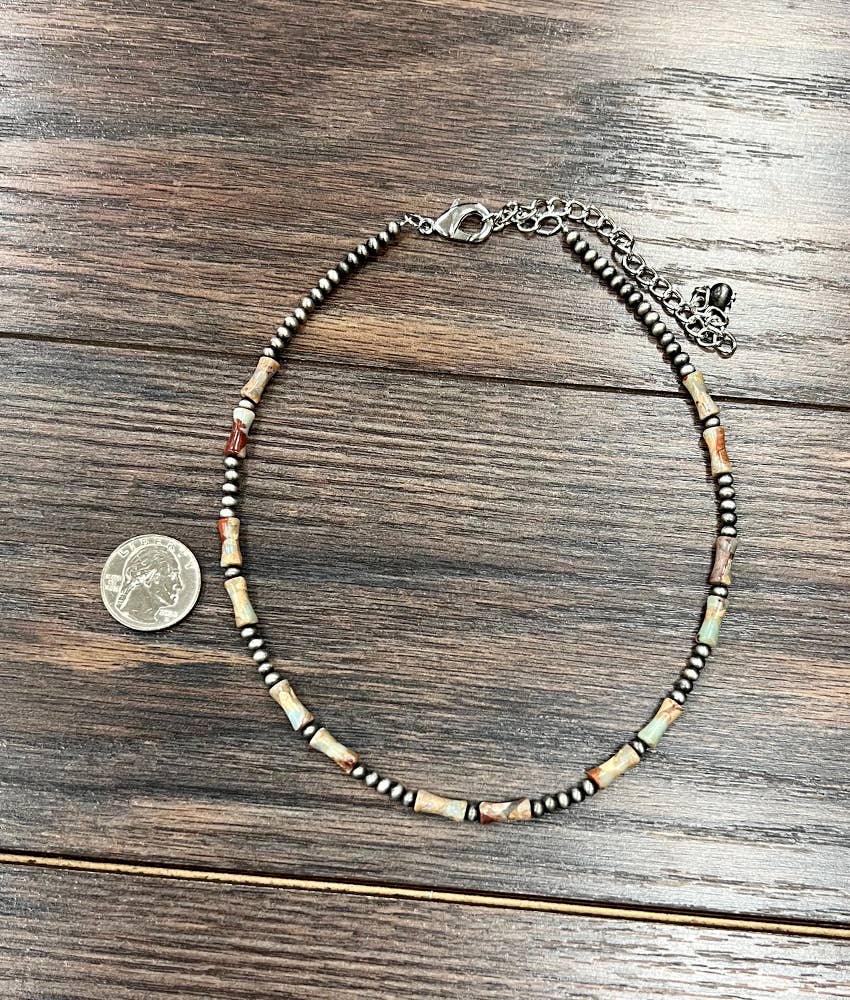 738991, Handmade Bead, Gemstone Necklace