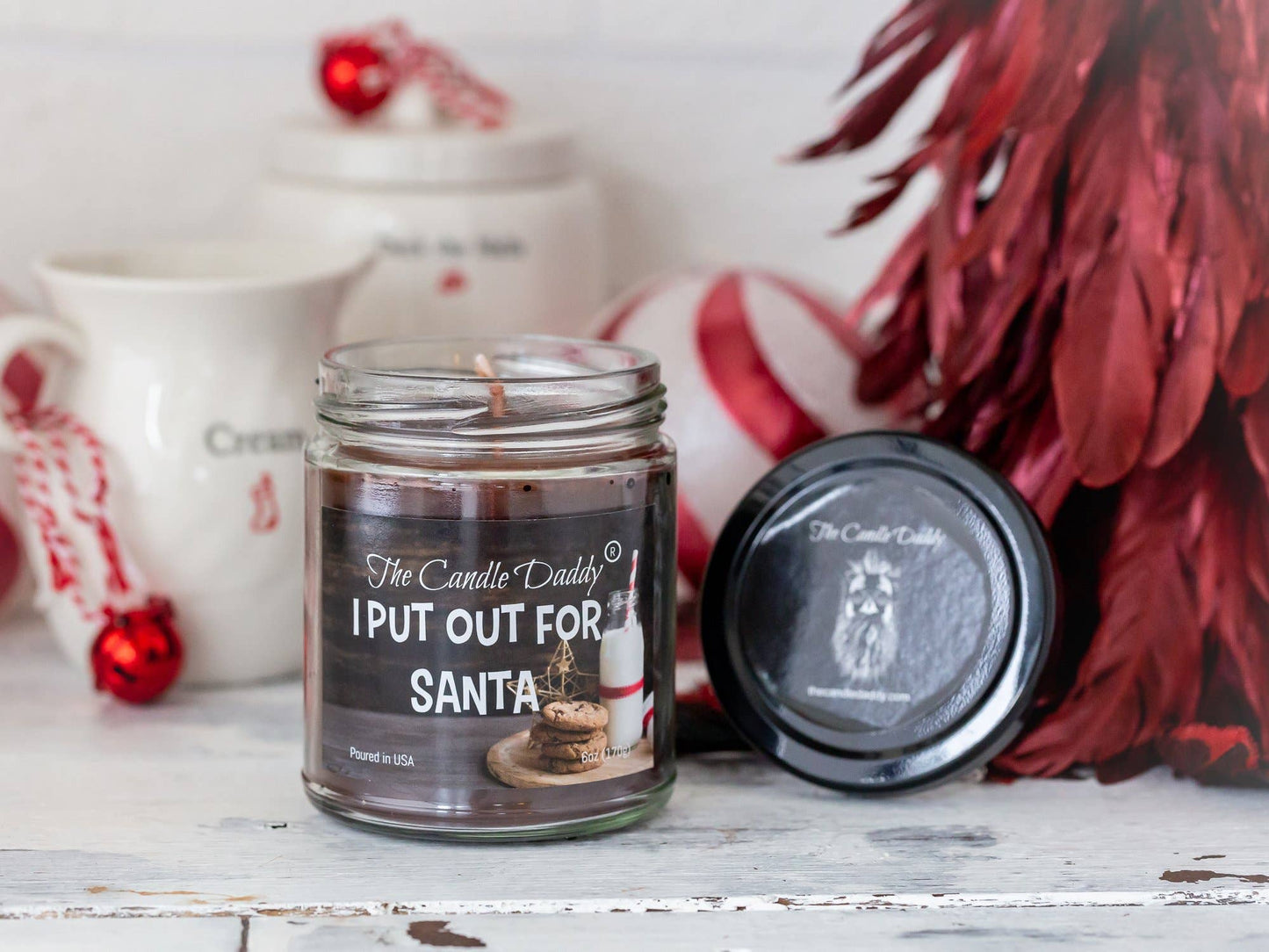 I Put Out For Santa Holiday Candle - Funny Chocolate Chip