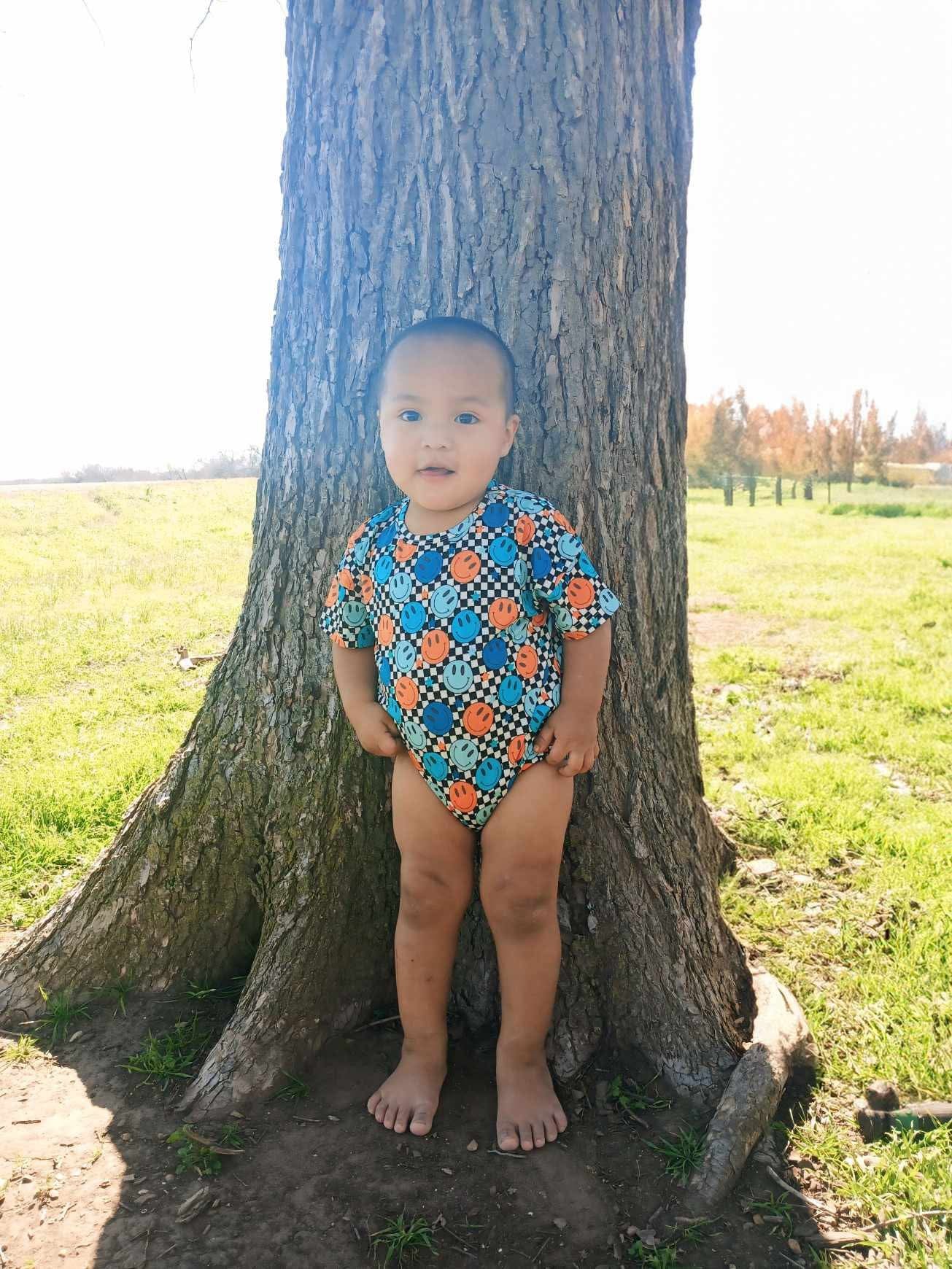 Happy Checks Oversized Bamboo Romper (FINAL SALE)