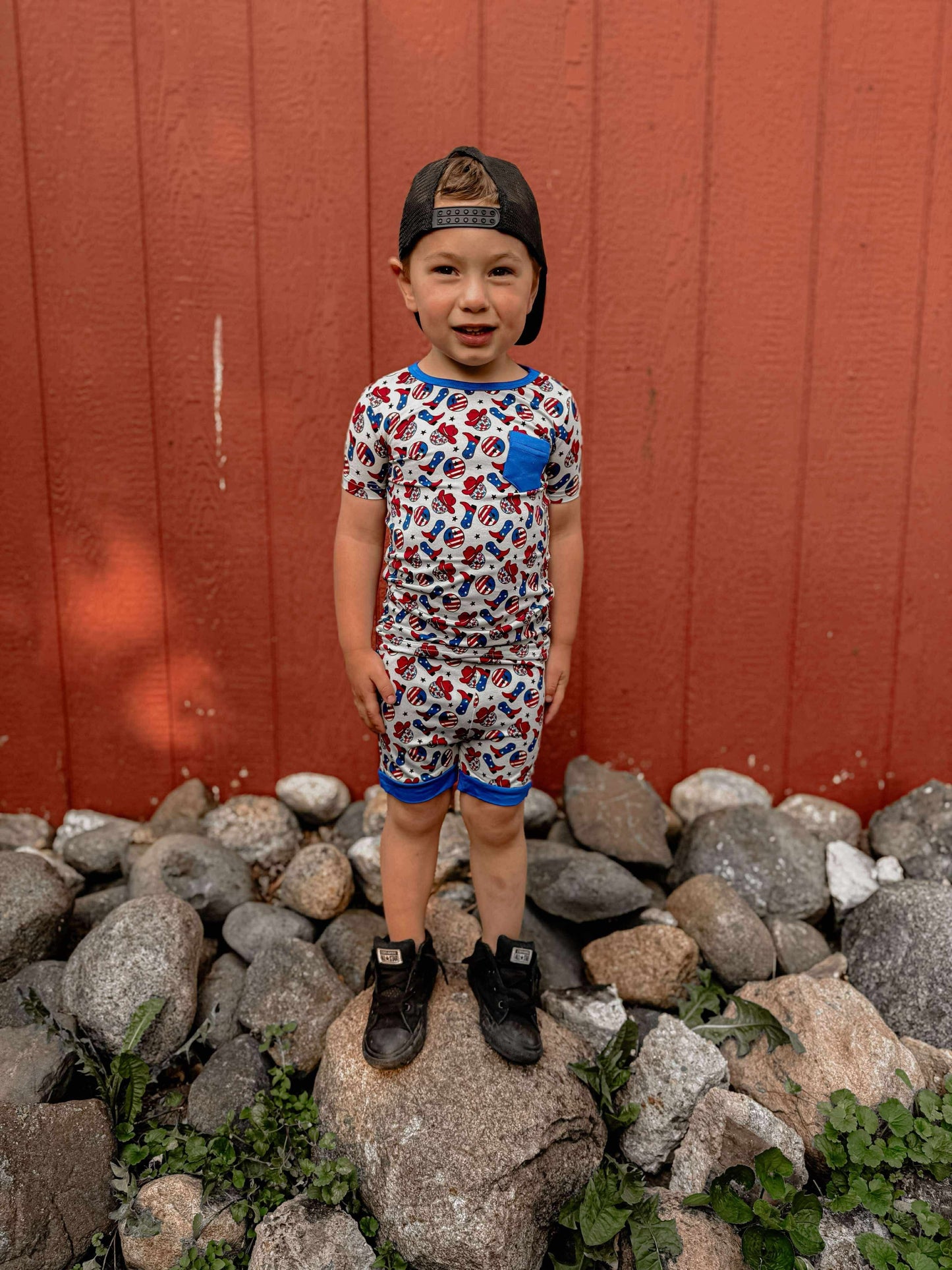 Party In The USA Bamboo Sleep Short Set (FINAL SALE)