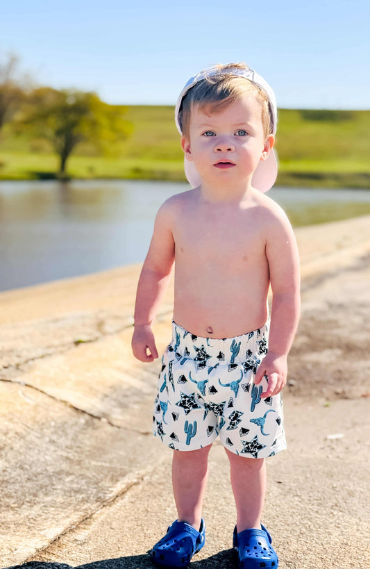 Wild & Western Swim Trunks (FINAL SALE)