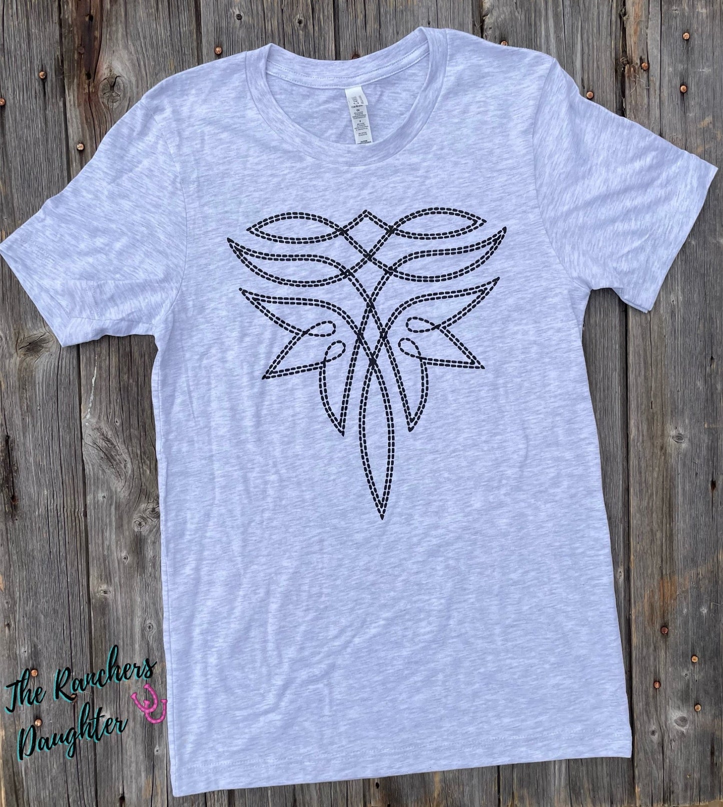 Ash Grey Fancy Boot Stitch Tee