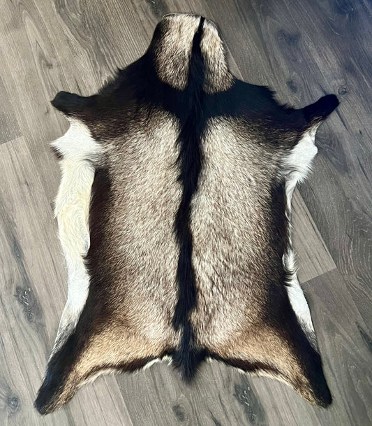 Silver Black and White Goat Skin