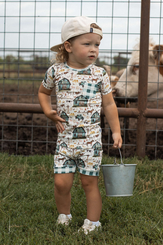 BBB Farm Ribbed Bamboo Short Set
