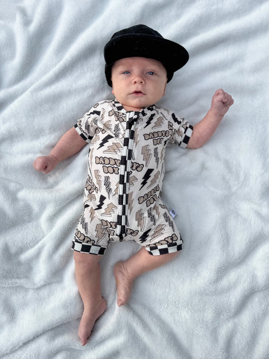 Daddy's Boy Bamboo Shortie Romper