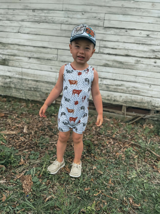 Heifer Tank Top Romper (FINAL SALE)