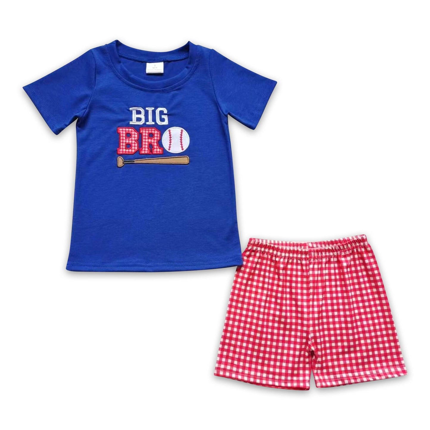 Big brother baseball embroidery baby boy romper: Boy set